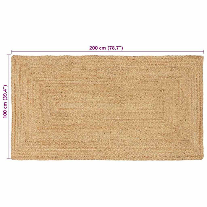 Teppe Beige 100 x 200 cm Jute