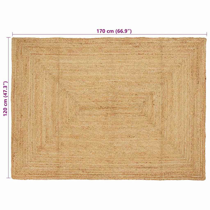Teppe Beige 120 x 170 cm Jute