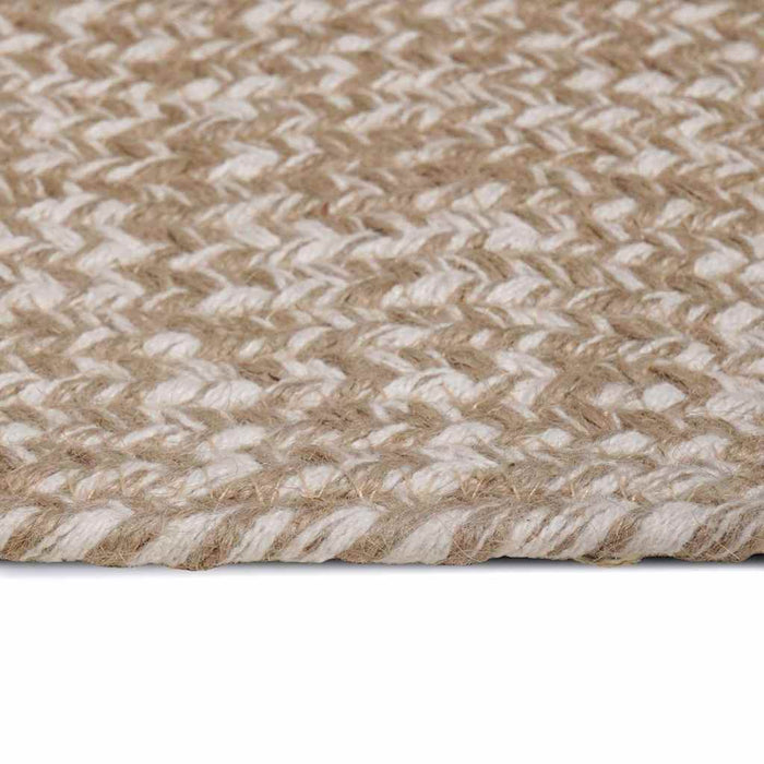 Teppe Basketweave Naturlig og hvit 60 x 300 cm Jute
