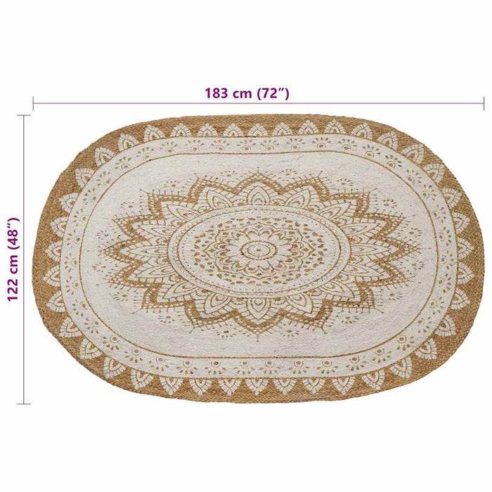 Teppe Brun 122 x 183 cm Jute