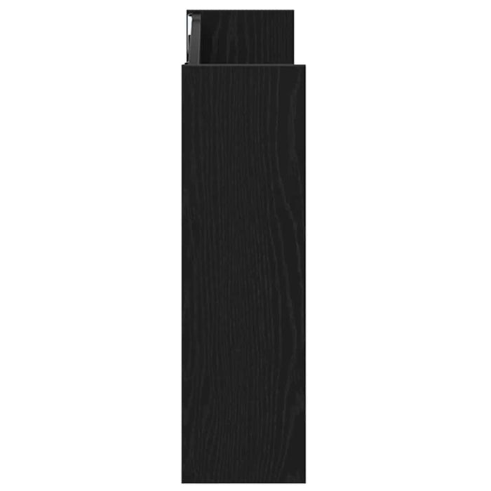 Veggskoskap med hylle Veggmontert Svart eik Konstruert tre