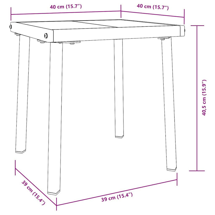 Solsenger 3 pcs Brun 40 x 40 x 40.5 cm polyrotting