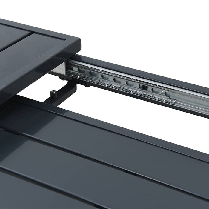 utvidbare bord 2 stk Antrasitt 210x90x73 cm stål, vidaXL utvidbart hagebord Antrasitt (140-210)x90x73 cm stål