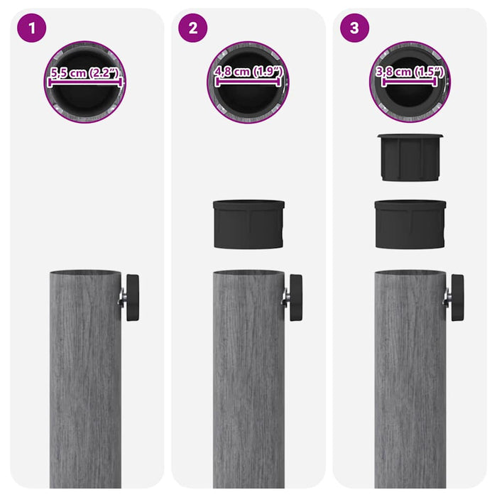 Uteliv parasollfester Mørkt tre 45 x 45 x 31.5 cm Stål