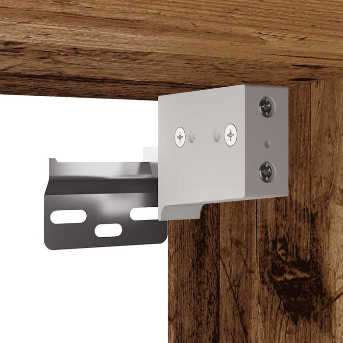 Skoskap med hylle Gammelt tre 103 x 30 x 67 cm Konstruert tre