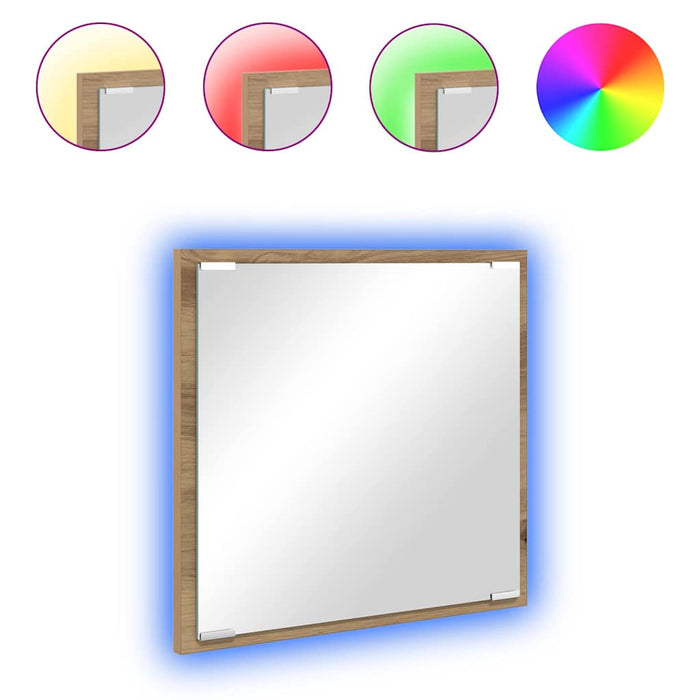 LED Badevindu artisan eik 40 x 8,5 x 37 cm Konstruert tre