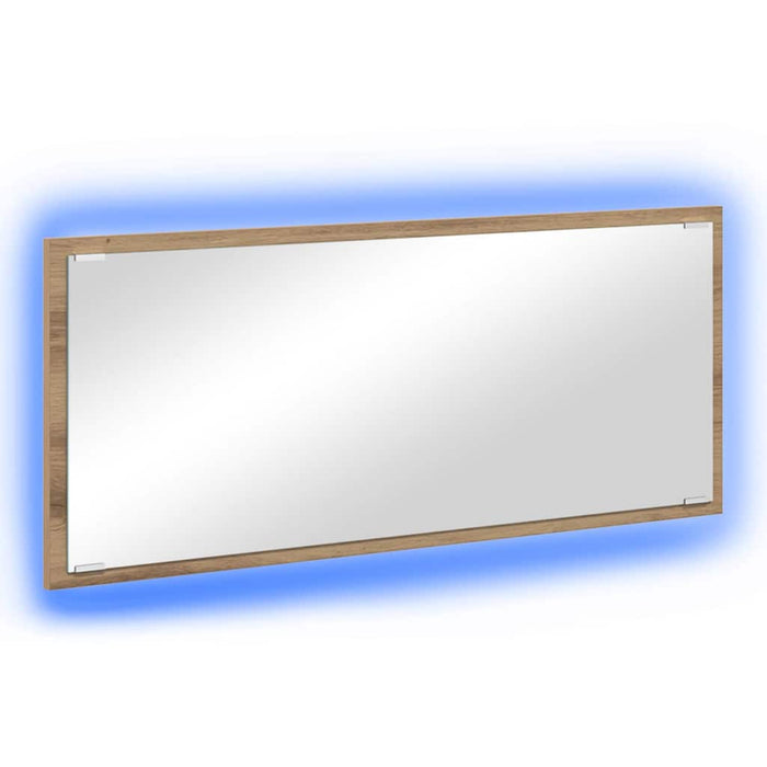 Speil med speillys artisan eik 90 x 8.5 x 37 cm Konstruert tre