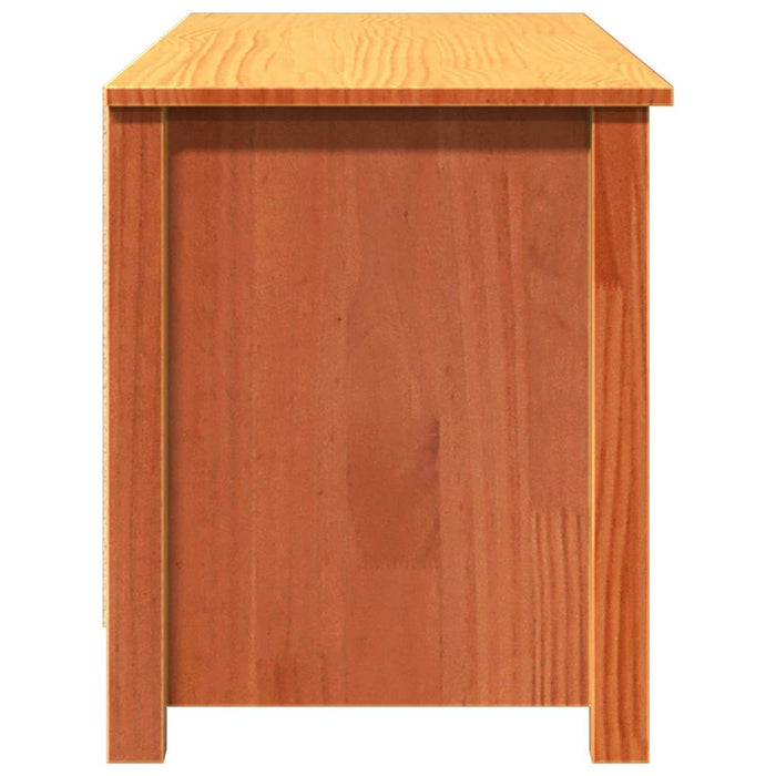 Skobenk med hylle Voksbrun 110 x 38 x 45.5 cm Heltre furu