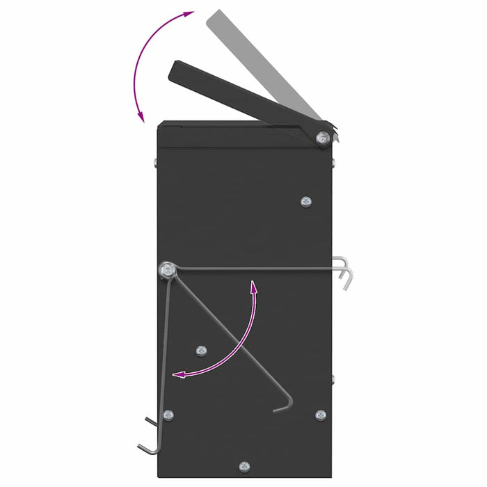 Kaninfôrer Svart 20 x 12,5 x 25 cm Kaldvalsget Stål