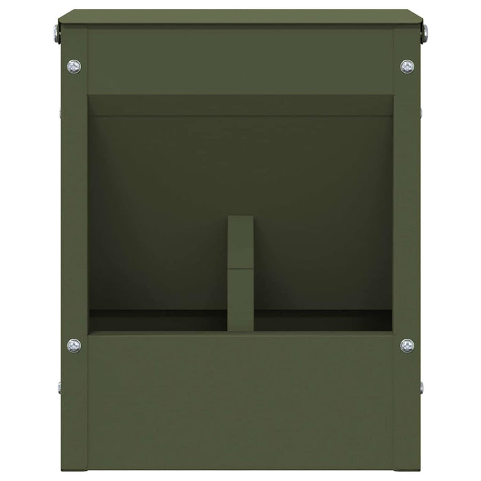 Kaninfôrer Olivengrønn 20 x 12,5 x 25 cm Kaldvalsget Stål