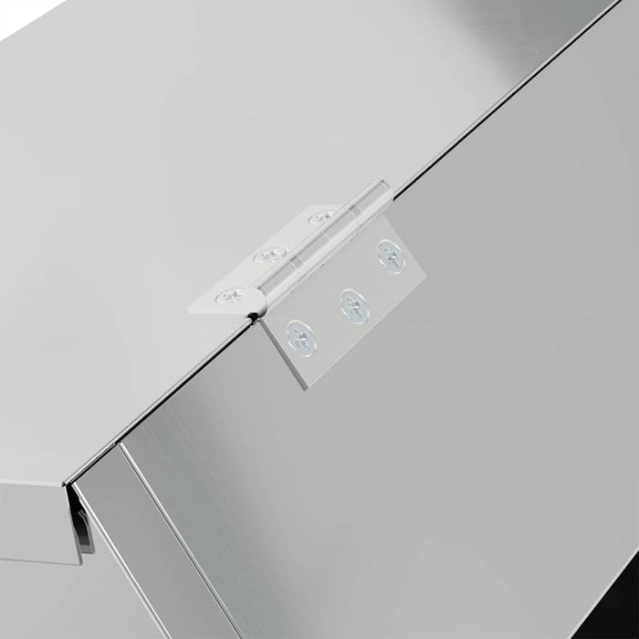 Kaninfôrer sølv 64.5 x 25.5 x 45.5 cm Galvanisert Stål