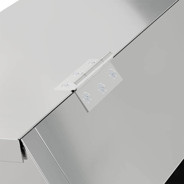 Kaninfôrer sølv 64.5 x 25.5 x 45.5 cm Galvanisert Stål