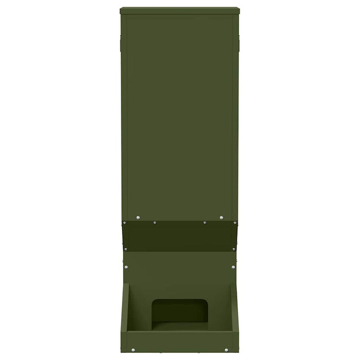 Elgfôringsstasjon Olivengrønn 28 x 30 x 80 cm Kaldvalsget Stål