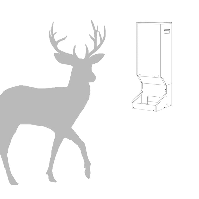 Elgfôringsstasjon Olivengrønn 28 x 30 x 80 cm Kaldvalsget Stål