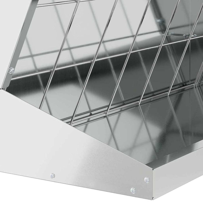 Høyfôringsapparat sølv 71 x 33 x 70 cm Galvanisert Stål