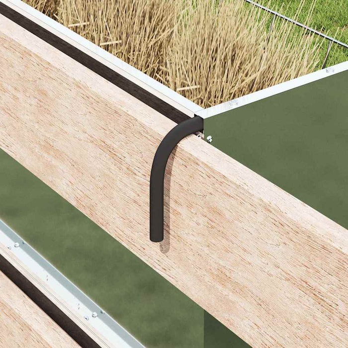 Høyfôringsapparat sølv 71 x 33 x 70 cm Galvanisert Stål