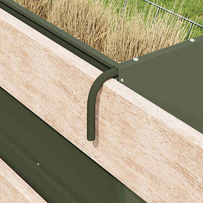 Hengende Høyfôringssystem Olivengrønn 61 x 33 x 66 cm