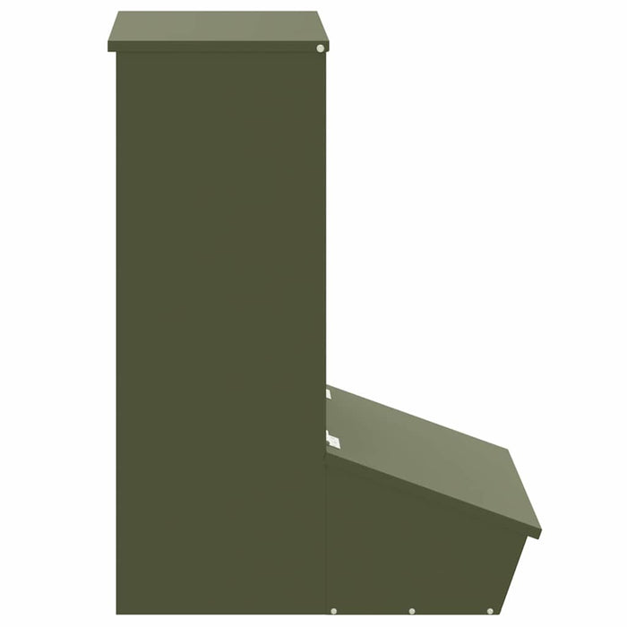 Fôringsautomat for Svin Olivengrønn 55 x 51 x 91.5 cm