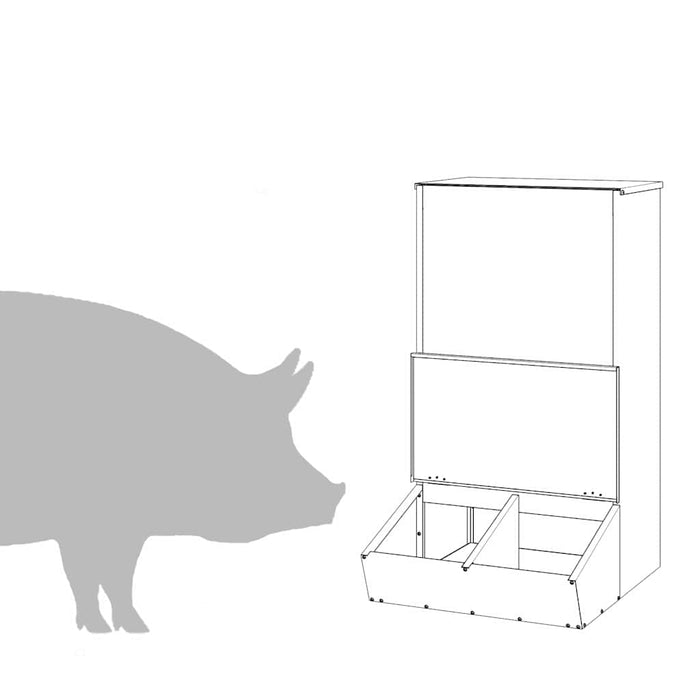 Fôringsautomat for Svin Svart 55 x 51 x 91.5 cm