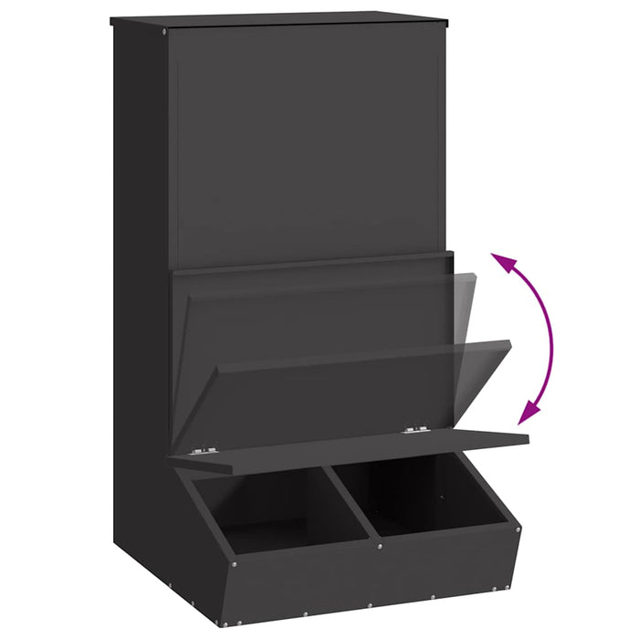 Fôringsautomat for Svin Svart 55 x 51 x 91.5 cm