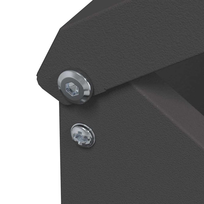 Hønsefutteral Svart 13 x 12 x 51 cm Kaldvalsget Stål