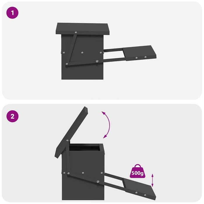 Kylling Trampefrø Svart 48,5 x 39,5 x 19 cm Kaldvalsget Stål