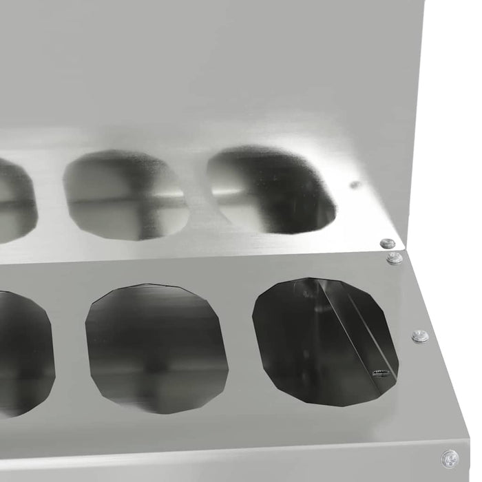 Hønsefutteral sølv 40 x 40 x 45 cm Galvanisert Stål