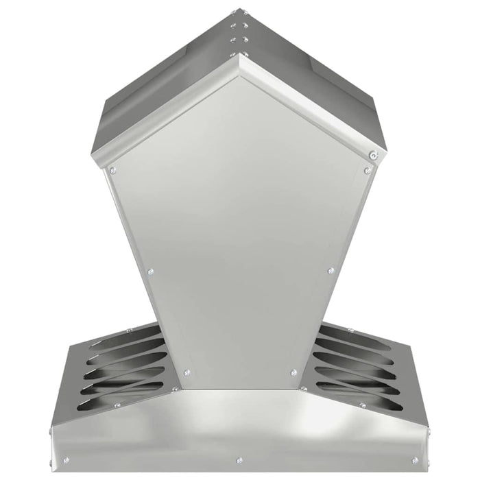 Hønsefutteral sølv 40 x 40 x 45 cm Galvanisert Stål