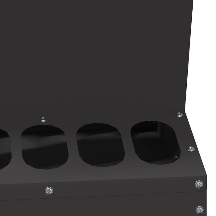 Hønsefutteral Svart 30 x 30 x 39 cm Kaldvalsget Stål