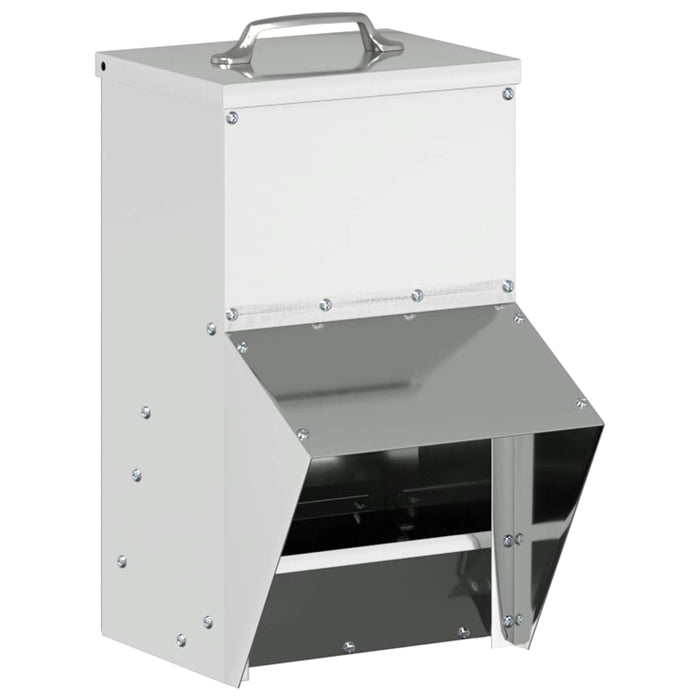 Hønsefutteral sølv 20 x 25 x 35 cm Galvanisert Stål