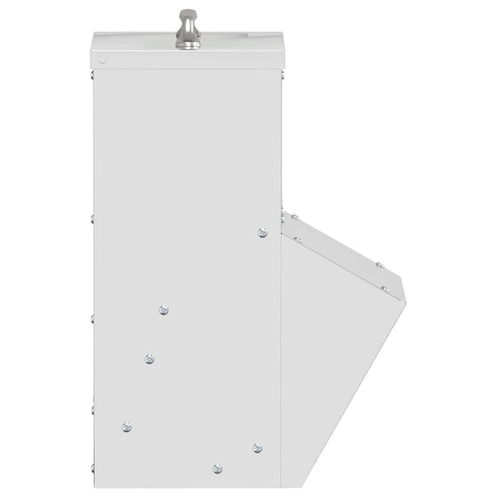 Hønsefutteral sølv 20 x 25 x 35 cm Galvanisert Stål