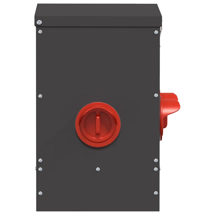 Hønsefutteral 2 pcs Svart 60.5 x 29 x 51 cm Kaldvalsget Stål