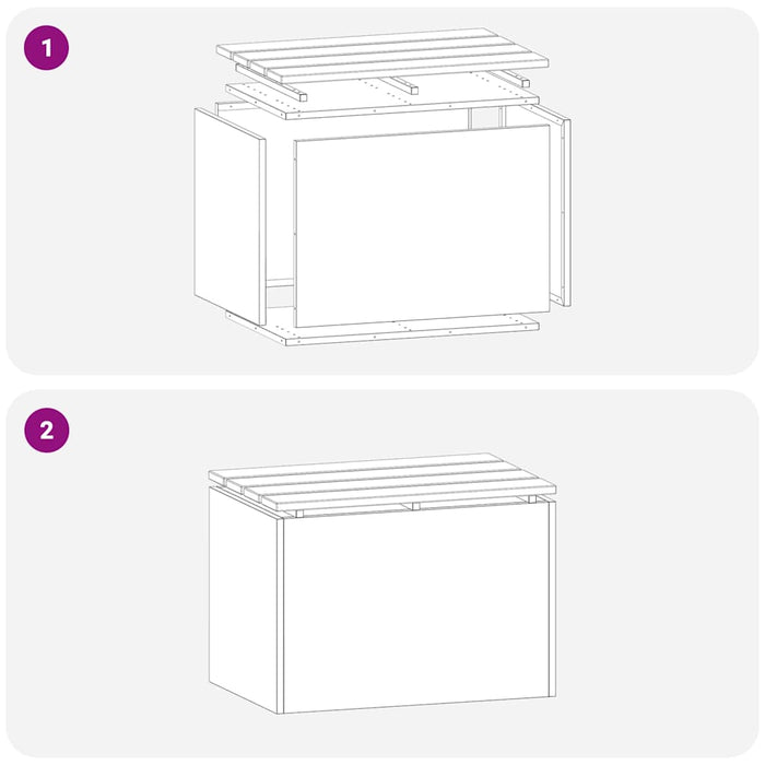 Hagebenk Rusten 60 x 40 x 43 cm Cortenstål