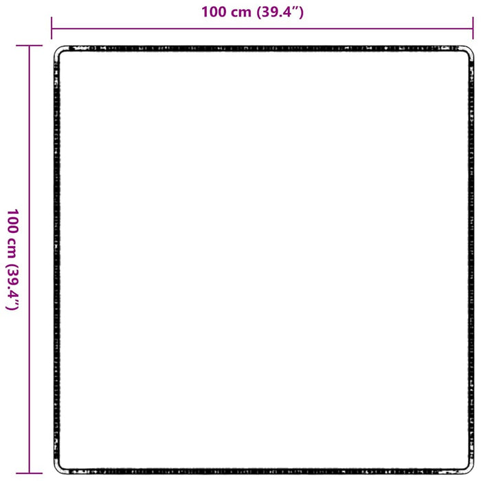 Teppeløper Mørkegrå 100 x 100 cm 100% Polypropylen