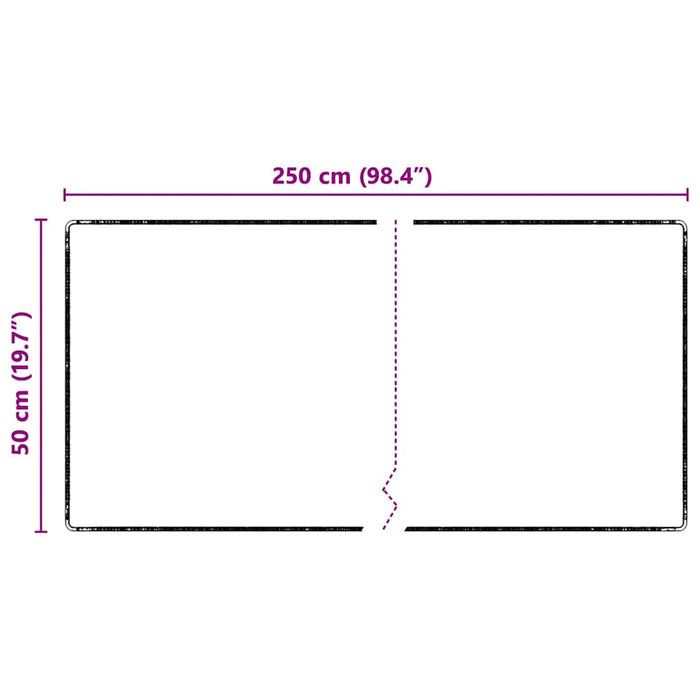 Teppeløper Grå 50 x 250 cm 100% Polypropylen Tuft