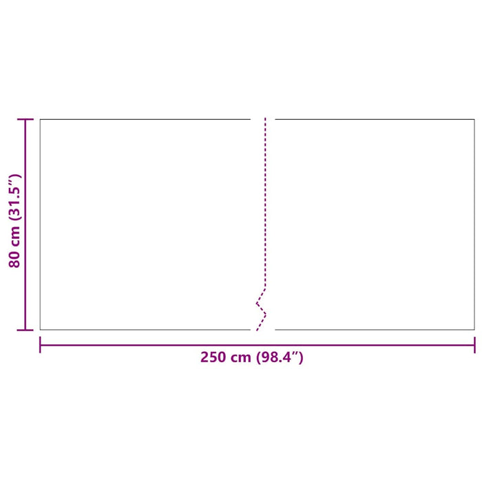 Teppeløper Antrasitt 80 x 250 cm stoff