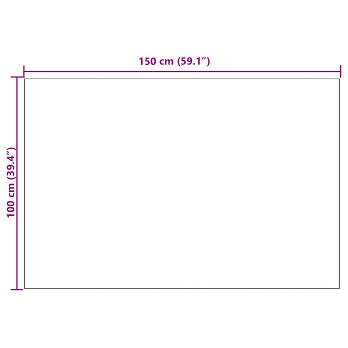 Teppeløper Lysegrå 100 x 150 cm stoff