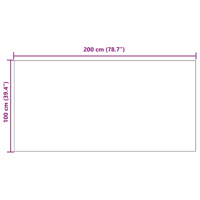 Teppeløper Lysegrå 100 x 200 cm stoff