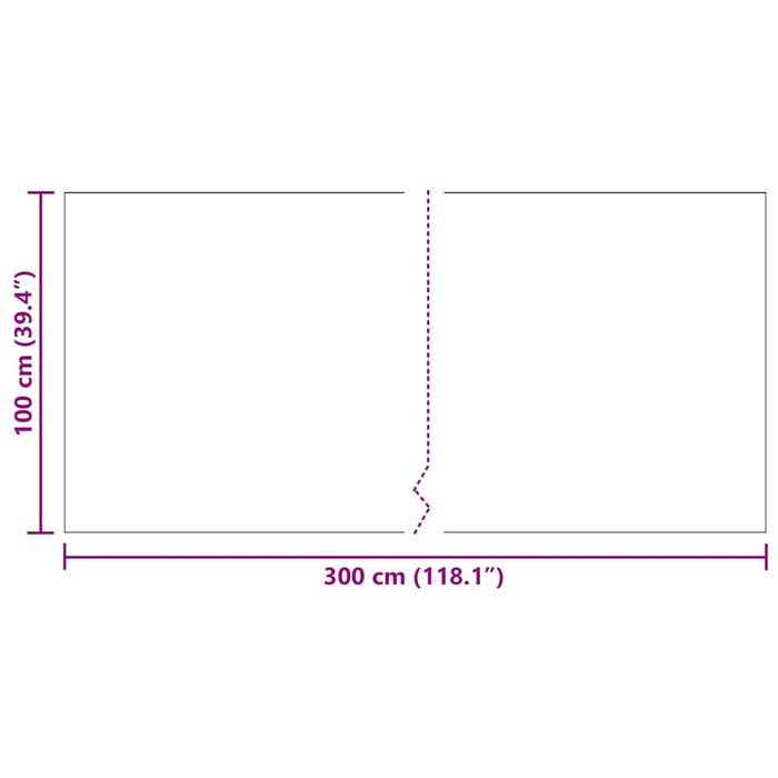 Teppeløper Lysegrå 100 x 300 cm stoff
