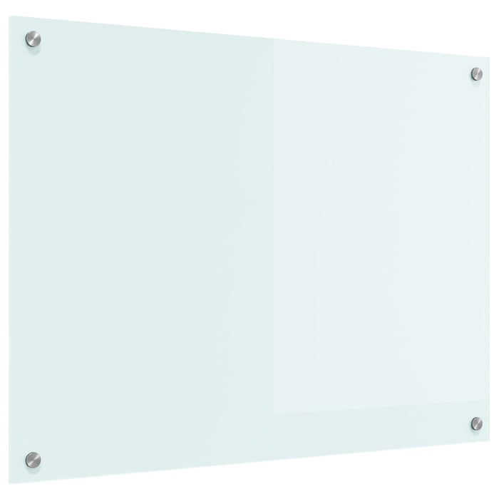 Kjøkkenbakplate Hvit 80 x 60 x 0.8 cm herdet glass