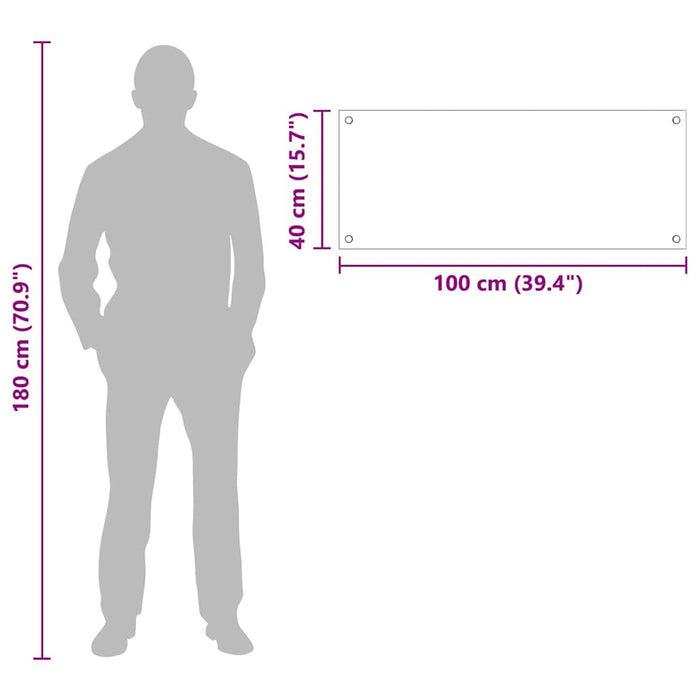 Kjøkkenbakplate Gjennomsiktig 100 x 40 x 0.8 cm herdet glass