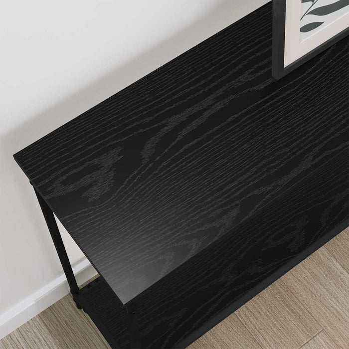 Konsollbord Svart eik 101 x 30.5 x 75 cm Konstruert tre