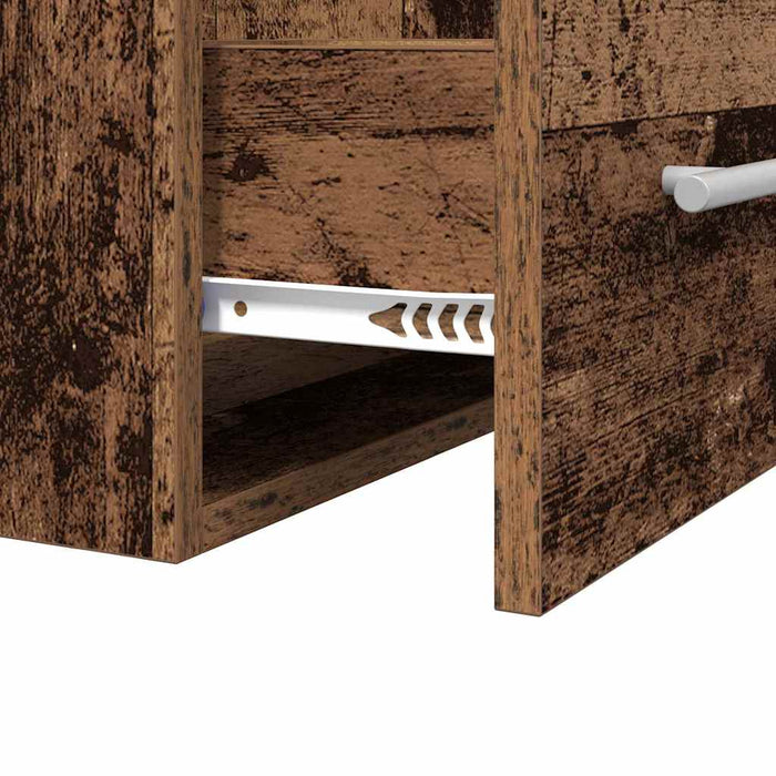 Vaskeskap med skuff Gamle tre 38,5 x 41 x 48 cm Konstruert tre