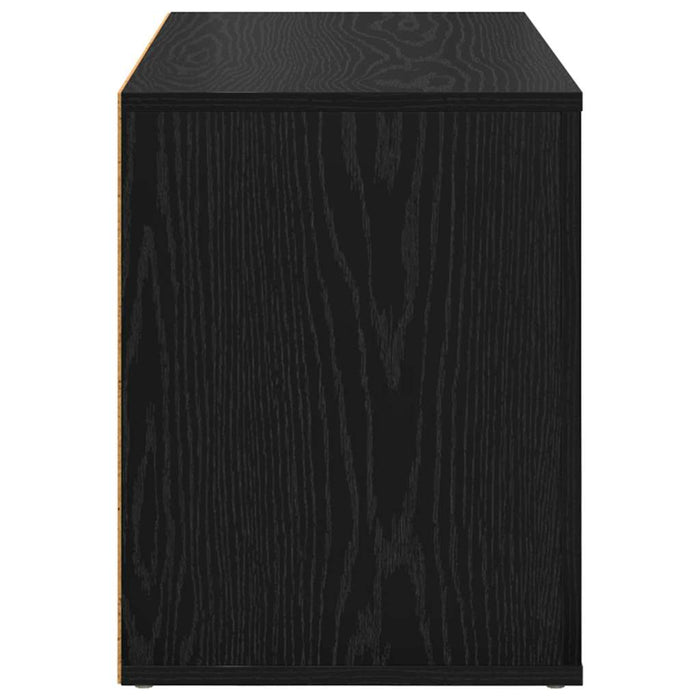 Sko Hylle med hylle Svart eik 75 x 35 x 45 cm Konstruert tre