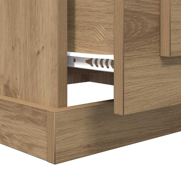 Kaffebord med skuff artisan eik 50 x 50 x 35 cm Konstruert tre