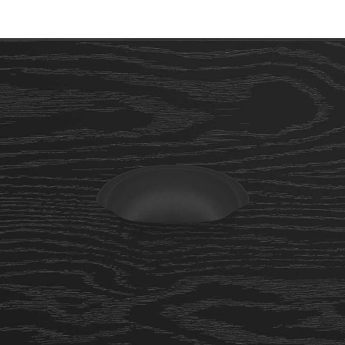 Nattbordskap med skuff Svart eik 50 x 50 x 60 cm Konstruert tre