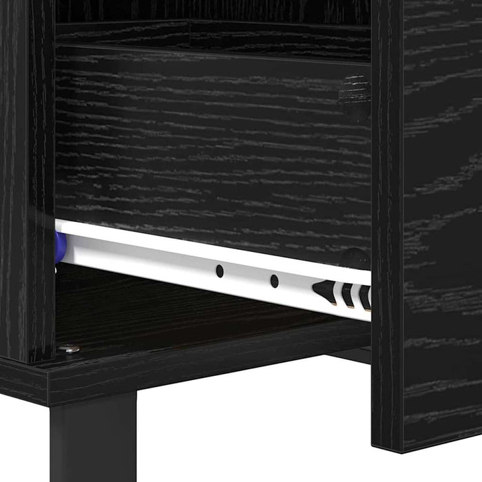 Kaffebord med skuff Svart eik 55 x 55 x 36.5 cm Konstruert tre