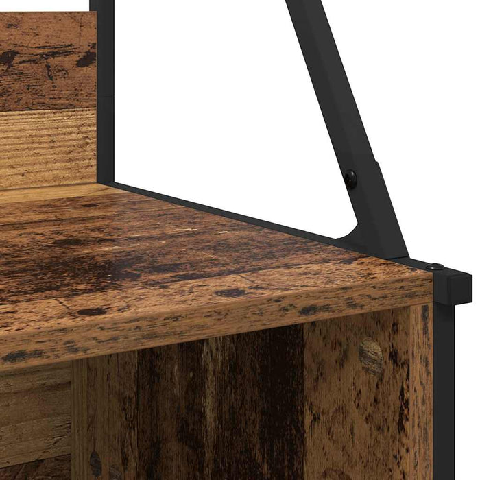 Klesstativ med hylle Gamle tre 100 x 41 x 184 cm Konstruert tre