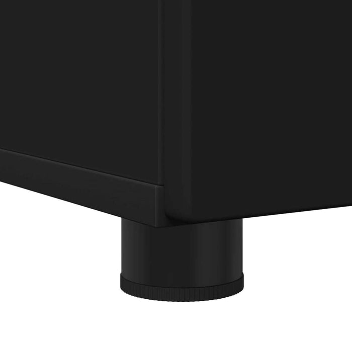 Baderomsskap med skuff Svart 30 x 35 x 80 cm Konstruert tre