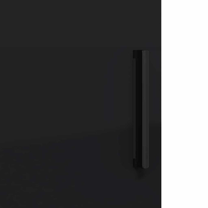 Baderomsskap med skuff Svart 30 x 35 x 80 cm Konstruert tre